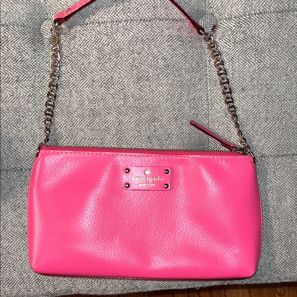 Kate Spade Pink Clutch with Glossy Finish